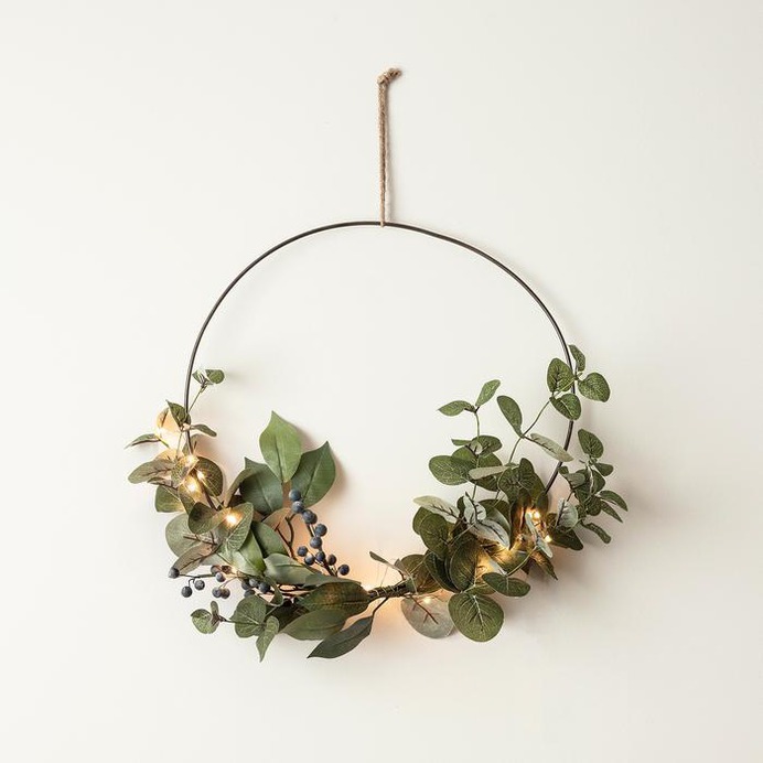 35cm Draht Weihnachtskranz mit Micro Lichterkette