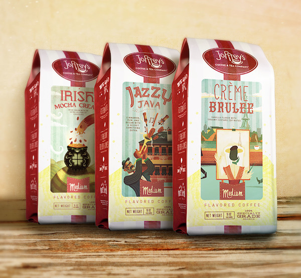Packaging – Coffee Illustration Labels