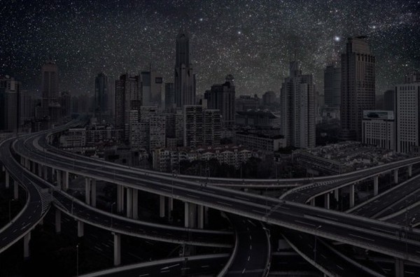 Thierry Cohen and his Dark cities photos and Shanghai #photos #photographic #photograph #exhibition #photography #landscapes