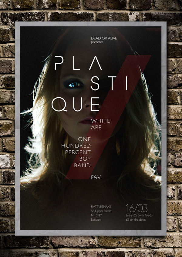 Plastique – Live Show Poster on Behance #posterdesign #rock #print #graphicdesign #photoshop #music #typography
