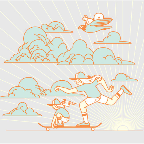 - Skate Together #illustration