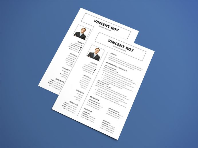 Free Manager Resume Template with Formal Design Layout