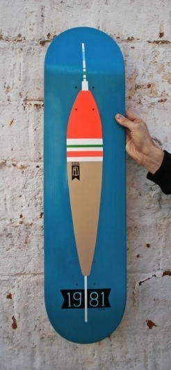 Handmade Board / 1981 #board #design #paint #sea #skate #art #fishing