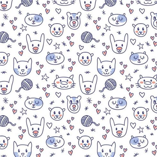 Cute Animal Pattern Vectors
