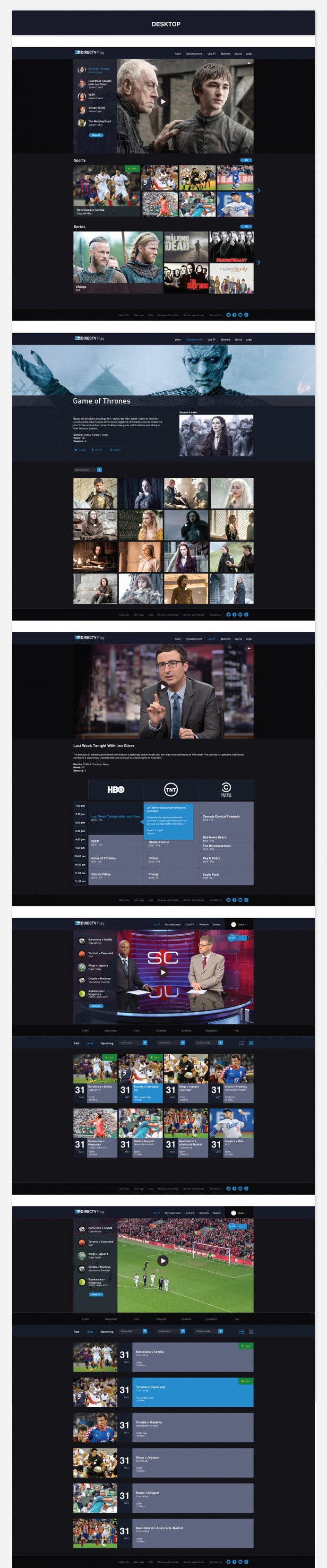 Directv Play UI design