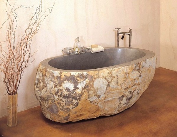 Stone forest bathtub from natural granite #artistic #bathroom #furniture #art #bathtub