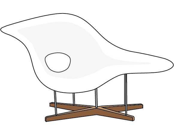 La Chaise - Charles & Ray Eames - #illustration #interiordesign
