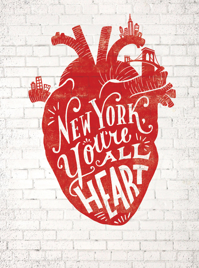 Time Out New York by Lauren Hom #heart #nyc #typography