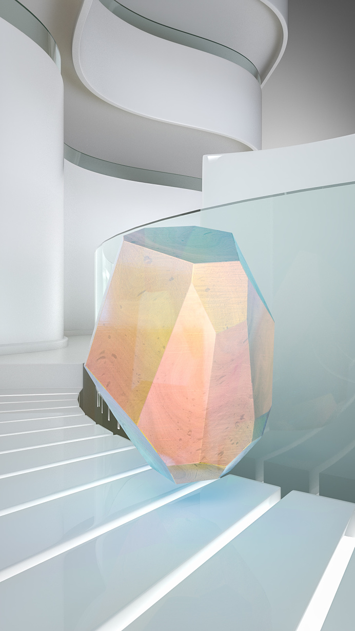 Crystal Series #corian #3D #iridiscent #animation #architecture #colour #minimal #crystal