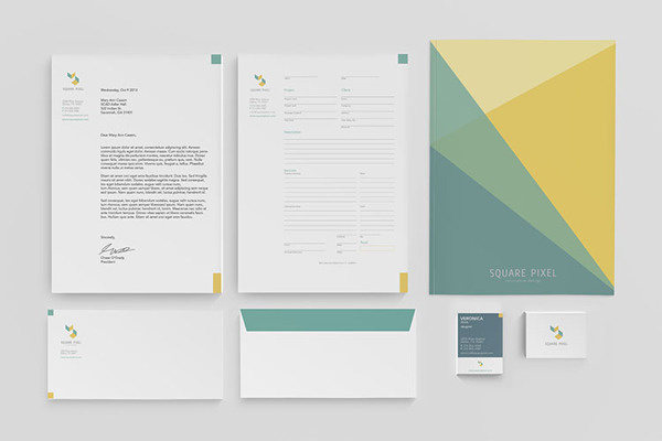 Square Pixel on Behance #stationery