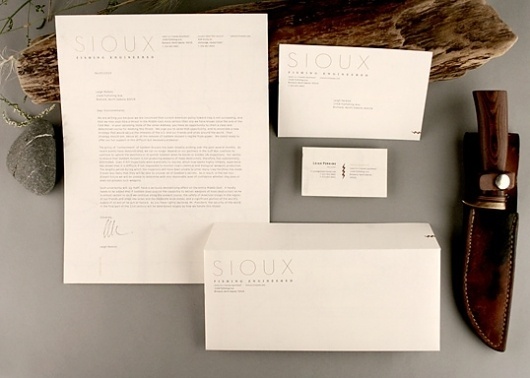 Sioux Fishing Engineered : Lovely Stationery . Curating the very best of stationery design #stationary #sioux #engineered #noah #fishing #love