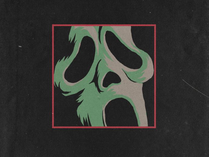Huelloween: Day 15 - Ghostface retro illustration ghostface vintage horror scream huelloween drawlloween inktober