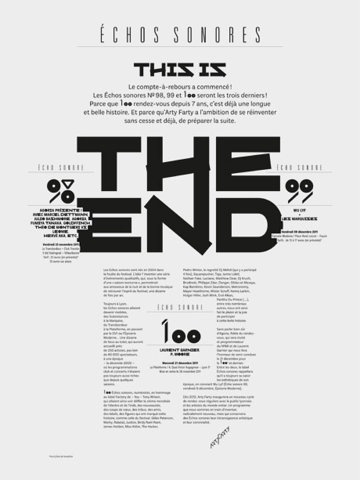 FFFFOUND! | Superscript² / Échos Sonores - The End #poster #typography