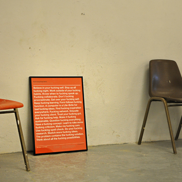 Good Fucking Design Advice Store — Framed G.F.D.A. Posters #design #advice #poster #red