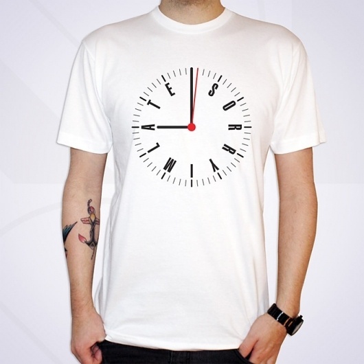 Effektive Studio. +44 (0)141 221 5070 #effektive #shirt #clock #superfancy #typography