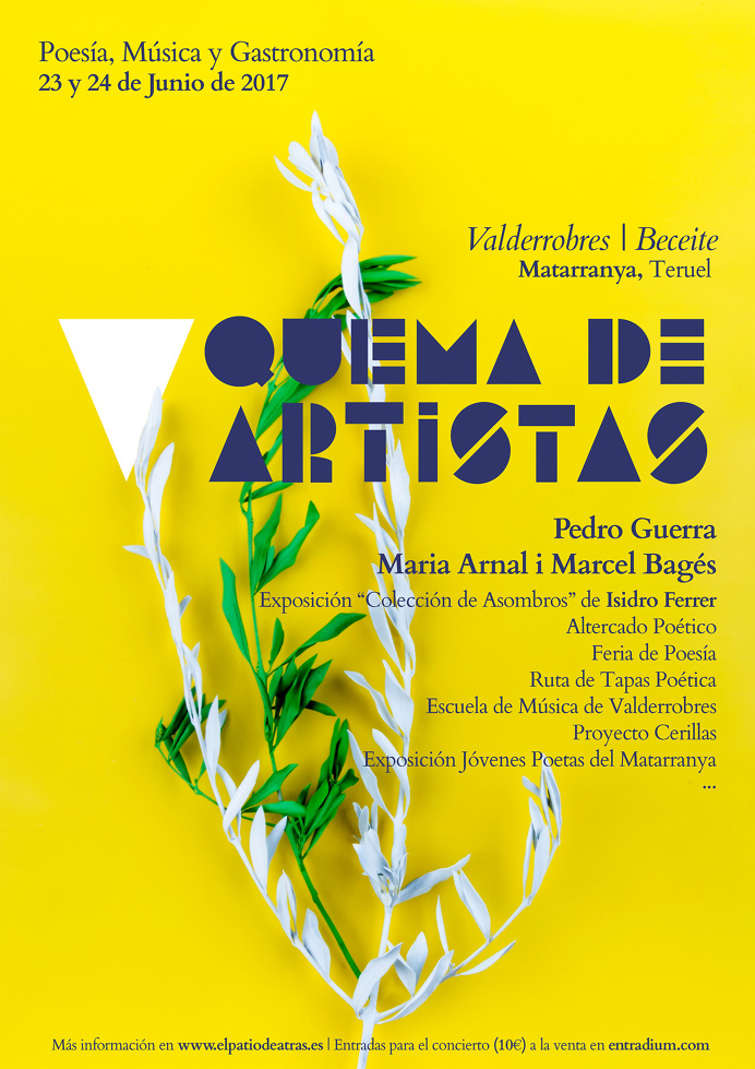 V Quema de Artistas, 23 y 24 de junio en la comarca del Matarranya (Teruel) #poster #design #graphicdesign #artdirection #photography #festi