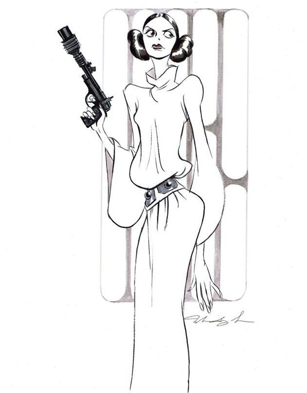 Princess Leia by Mindy Lee #george #princess #wars #leia #illustration #star #film #art #lucas