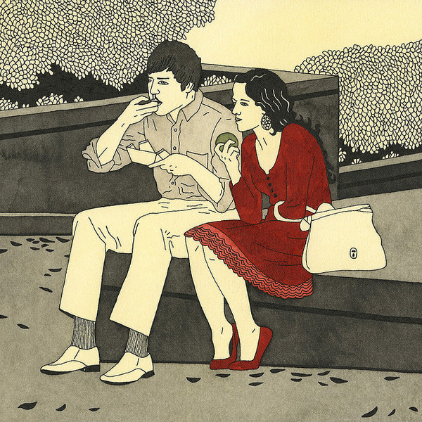 Ian Dingman - The Thinkers #ian #couple #dingman #the #thinkers #illustration #drawn #hand