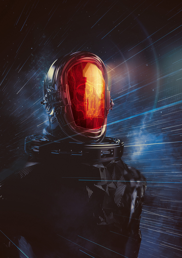 Astro Metal Front by Flavio Montiel #illustration #space #astro