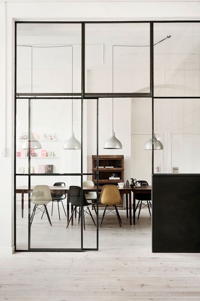Steel framed glass door. Photo by Heidi Lerkenfeldt. #door #glassdoor #heidilerkenfeldt