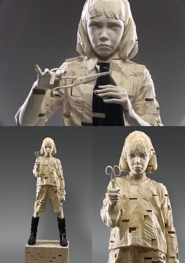 gehard-demetz_2.jpg (826×1172) #sculpture #wooden #child #scissors #gehard #wood #demetz #tie