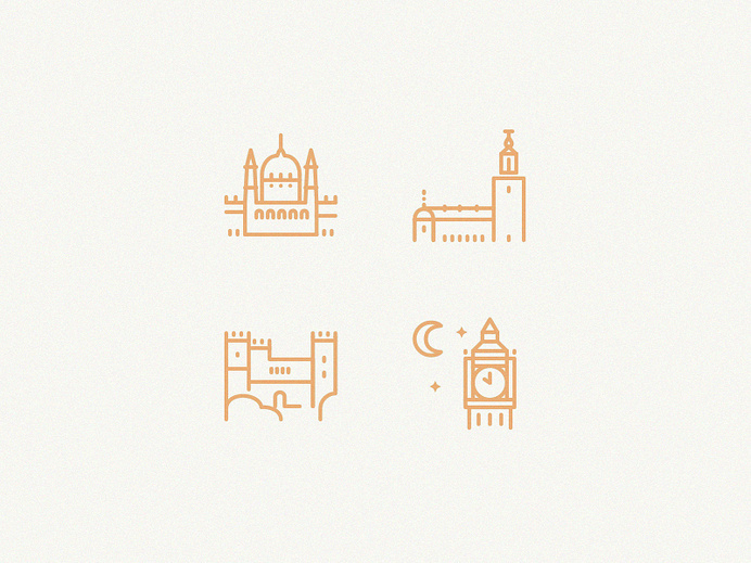 Tourist attractions #line #icon #sign #city #picto #symbol