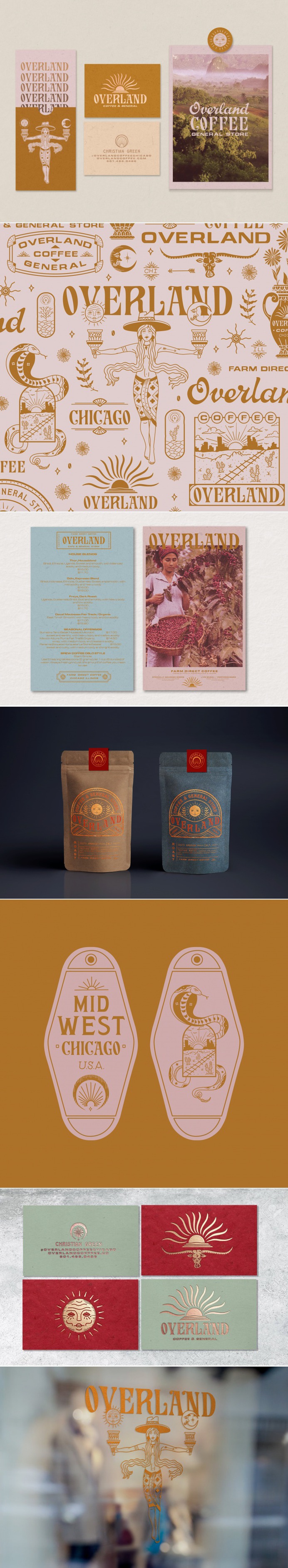Overland coffee & general store brand identity design by Zachary Kiernan