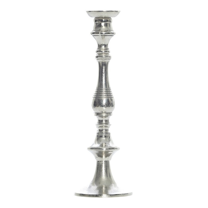 Flannigan Silver Matt Pillar Candle Stick, 40 cm