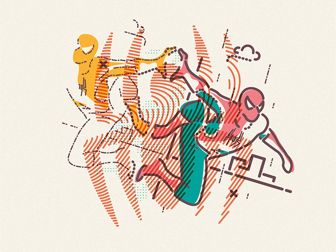 Spiderman illustration by James Oconnell - Colours and Lines