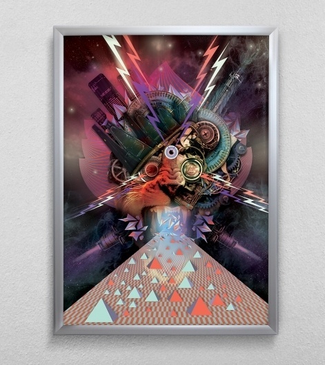 Galactic Giant :: AIM :: DESIGNSTUDIO for VISUALISATION and COMMUNICATION of INVENTIVE IDEAS #print #lightning #tiger #bolt
