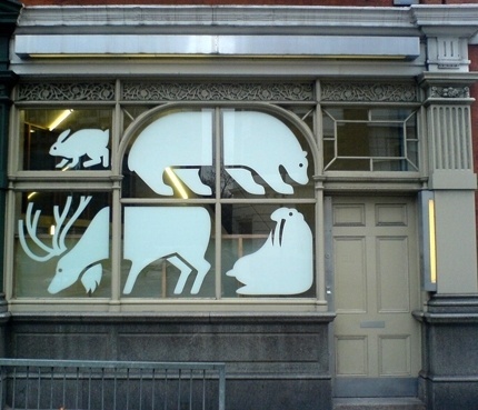 Cartlidge Levene - Christmas window #window #graphics #illustration
