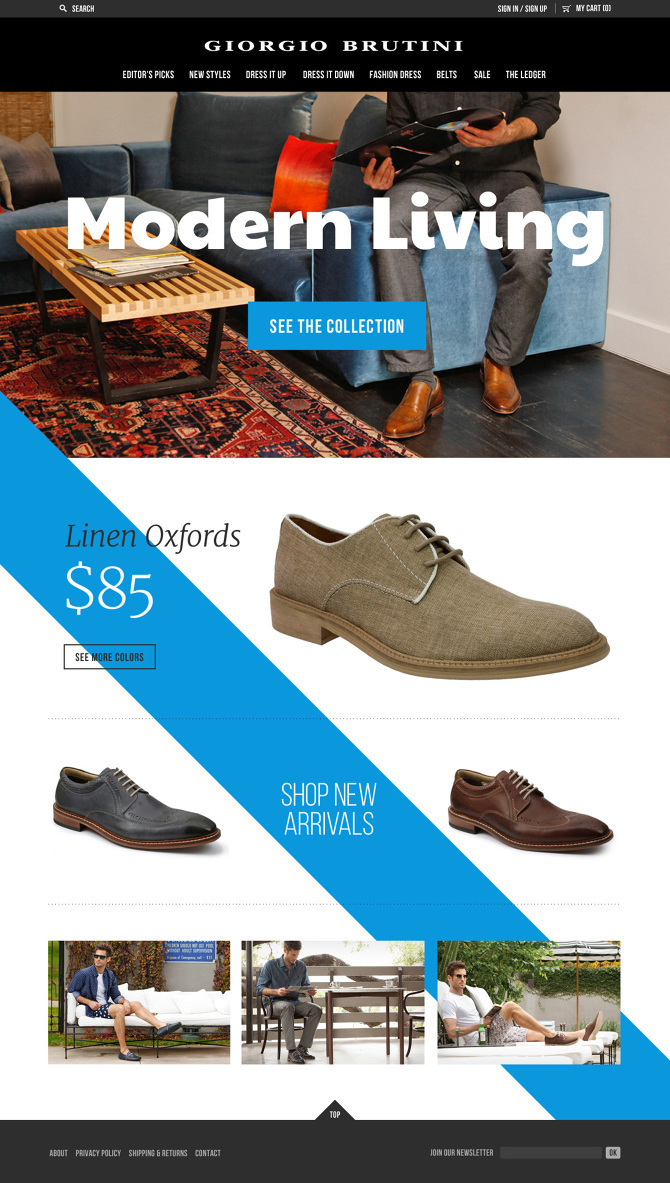 Giorgio Brutini - Amy Martino - Design + Art Direction #website #ui
