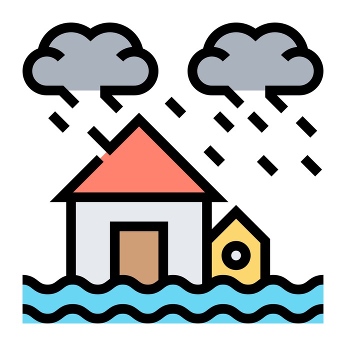 See more icon inspiration related to flood, storm, water, weather, ecology and environment, flooded house, floods, flooded, insurance, sea level, waves, house, home and security on Flaticon.