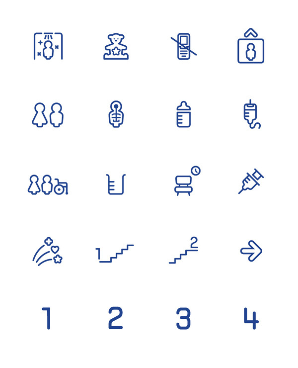 Hoshi Kodomo Otona Clinic on Behance #pictogram #iconography #icon #sign #glyph #iconic #picto #symbol #emblem