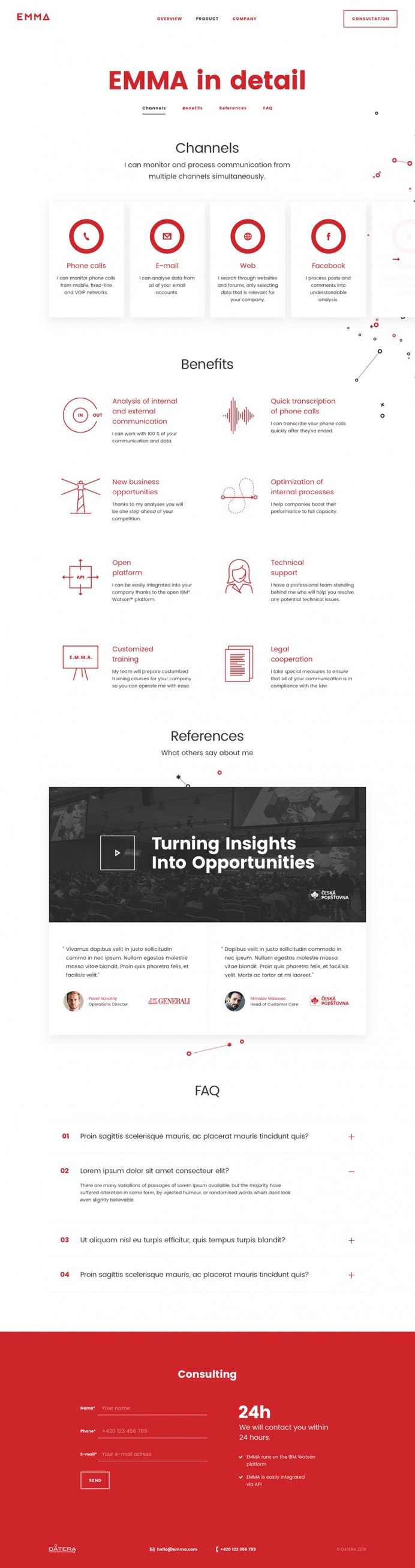 EMMA – product page