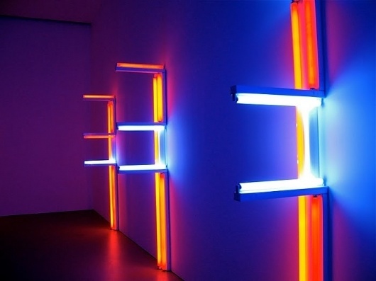 WE DARE SPEAK (A MOMENT ONLY): DAN FLAVIN #colourful #sculpture #fluorescent #lights #light #flavin