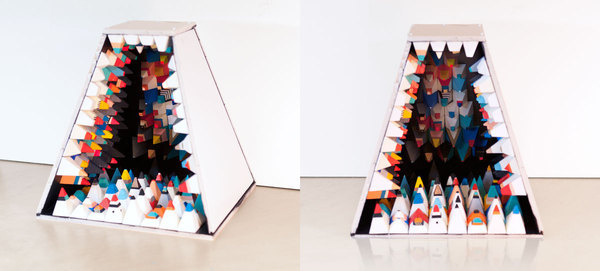 Giant Geometric Boobs #sculpture #installation #in #geometric #progress #boobs #art #working #3d