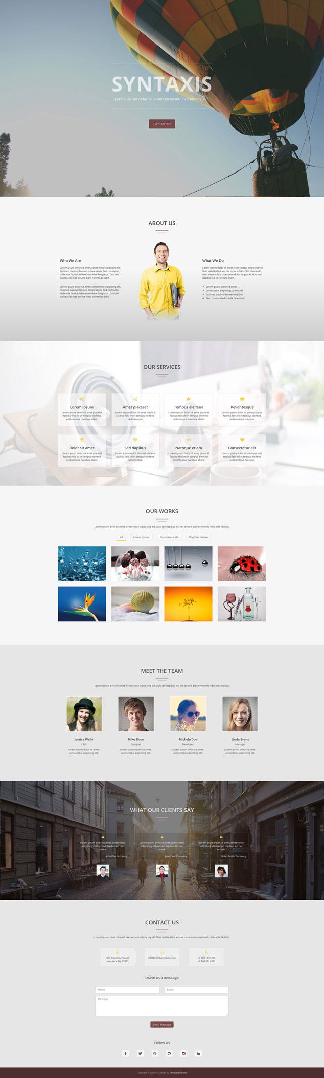 Syntaxis - One Page Parallax Template #onepage #template #responsive #bootstrap #html #parallax