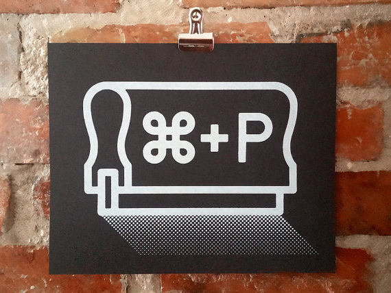 A tongue-in-cheek reference that marries the idea of digital and physical printing processes. For all those who don't need a printer becau #frenchpaper #print #screenprint #black