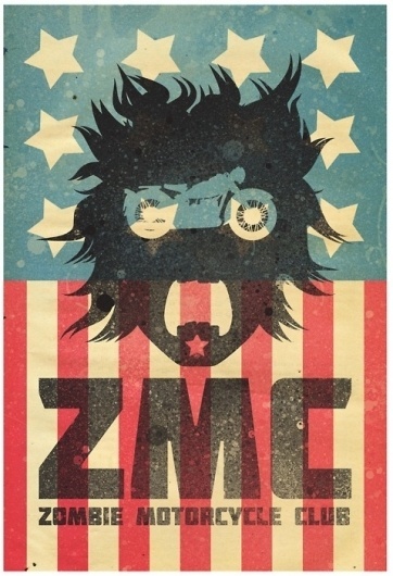 http://solo71.tumblr.com/ #zombies #vector #poster #motorcycles