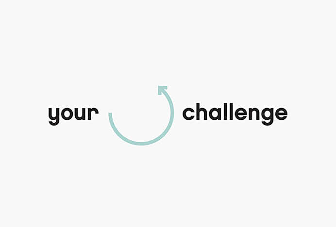 Your Challenge by Studio AH—HA #typography #arrows #logo #logotype