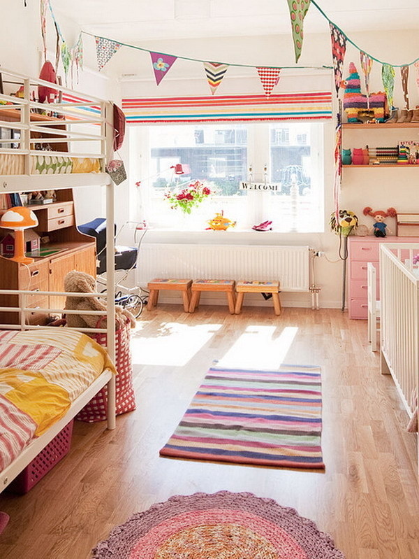 30+ Beautiful Bunk Room Ideas for Kids #kids #bedroom #bunk #room