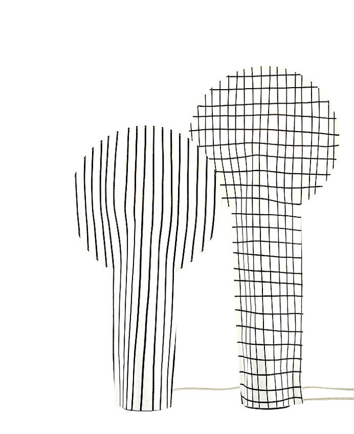 Paper Lamp With a Strong Graphic Effect paper lamp 2 #lamp #design #light #lighting #paper