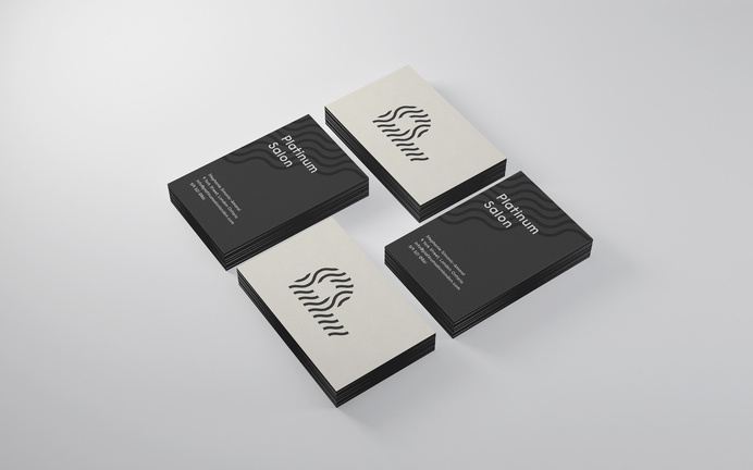 Platinum Salon – Identity #canada #branding #business #icon #card #letter #identity #stationery #logo #monochromatic #typography