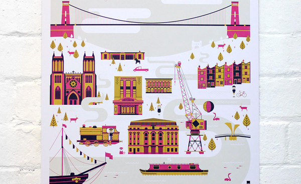 We love living and working in Bristol. So much so we created an illustration to capture the diversity of the elements that make Bristol what #city #retro #bristol #bicycles #illustration #architecture