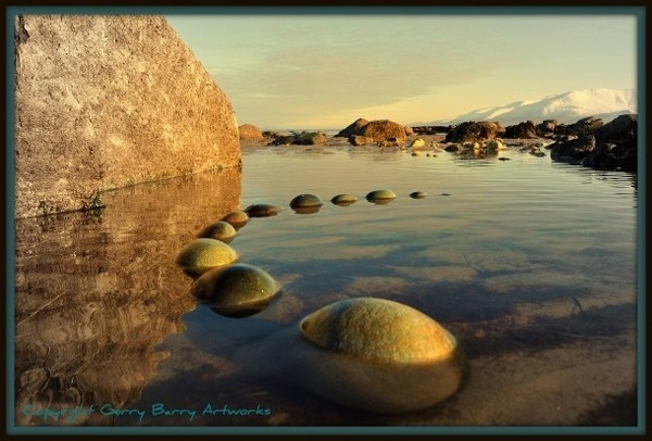 Land and stone art by Gerry Barry #land #landscape #photography #art #eco #tone #beach