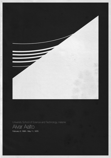 Alvar Aalto | University School of Science and Technology, Helsinki | Shiro to Kuro #architecture #poster