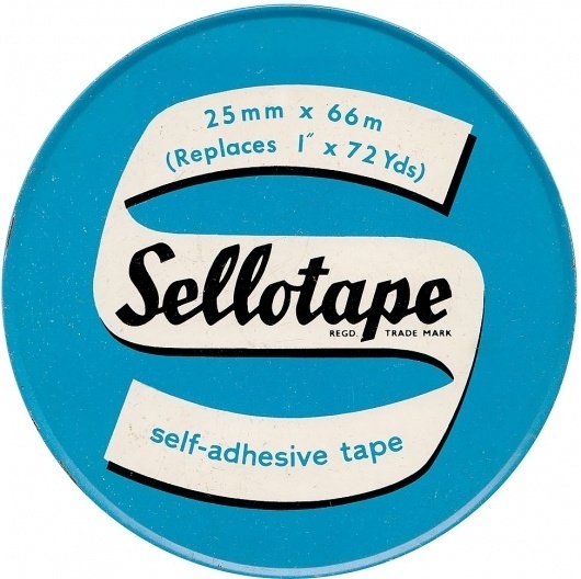 Sellotape_tin_new.jpg 973×971 pixels #sellotape #design #tin #vintage #type