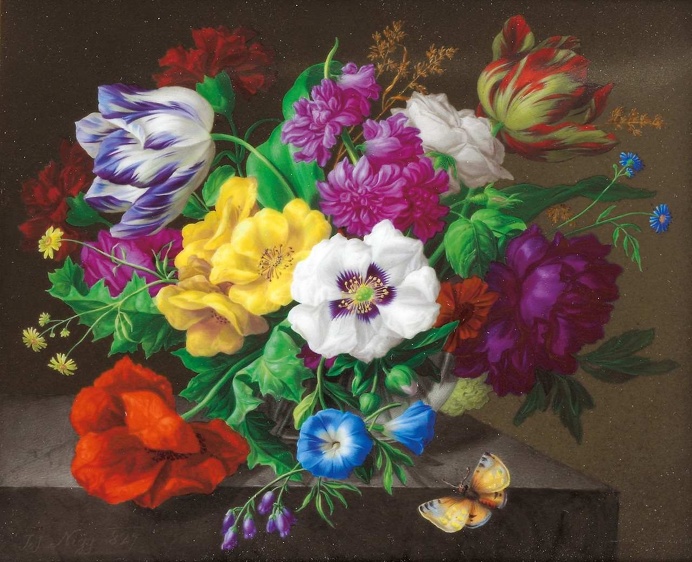 Beautiful and Realistic Flower Paintings by Joseph Nigg