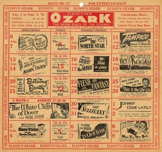 All sizes | Ozark Theatre Schedule Eldon, MO | Flickr - Photo Sharing! #cinema #poster